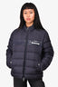 Moncler Navy Quilted Logo Puffer Jacket Size 2 Mens