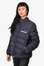 Moncler Navy Quilted Logo Puffer Jacket Size 2 Mens