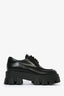 Prada Black Leather Platform Oxfords Size 37