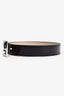 Givenchy Black Leather Logo Buckle Belt Size 80