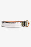 Versace Silver/Gold Leather 'Medusa' Belt Size 90