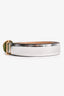 Versace Silver/Gold Leather 'Medusa' Belt Size 90