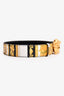 Versace White/Gold Medusa Buckle Printed Belt