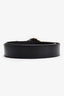 Versace Black Leather Gold/Silver Medusa Buckle Belt Size 42