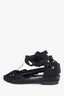 Castaner by Manolo Blahnik Black Satin Lace-up Espadrilles Size 39