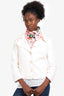 D&G Dolce & Gabbana White Textured Blazer Size 46