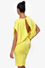 Tom Ford Yellow Sleeveless Draped Dress Size 38