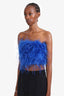 Lamarque Blue Feather Bustier Size M