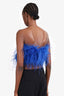 Lamarque Blue Feather Bustier Size M