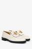 Hermès White Leather 'Impact' Loafers Size 36