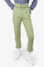 Isabel Marant Green Belted Straight Leg Jeans Size 36