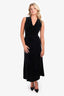 Horses Black Velvet Sleeveless Maxi Dress Size 2