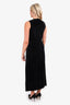 Horses Black Velvet Sleeveless Maxi Dress Size 2