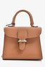 Delvaux Brown Leather Micro Brillant Bag Charm