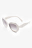 Prada White Framed Angular Sunglasses