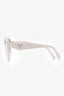 Prada White Framed Angular Sunglasses