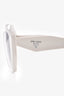 Prada White Framed Angular Sunglasses