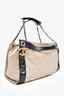 Pre-Loved Chanel™ 2012 White/Black Leather Quilted 'In The Mix' Tote (As Is)