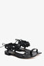 Pre-Loved Chanel™ Black Patent Leather Camellia Sandals Size 36