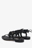 Pre-Loved Chanel™ Black Patent Leather Camellia Sandals Size 36