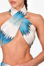 Missoni Blue/White Chevron Fringe Shawl