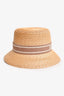 Christian Dior Pink Logo Straw Brim Sun Hat