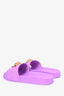 Versace Purple Rubber Medusa Pool Slides Size 36