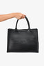 Christian Dior Black Leather Medium Book Tote