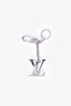 Louis Vuitton Silver Tone 'LV' Initial Key Chain