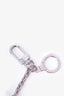 Louis Vuitton Silver Tone 'LV' Initial Key Chain