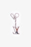 Louis Vuitton Silver Tone 'LV' Initial Key Chain