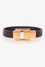 Saint Laurent Black Leather 'Le Carré' Bracelet