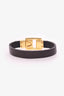 Saint Laurent Black Leather 'Le Carré' Bracelet