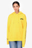 Helmut Lang Yellow Printed Hoodie Size L