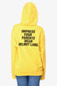 Helmut Lang Yellow Printed Hoodie Size L