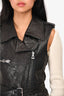 Isabel Marant Black Leather Biker Vest Size 1