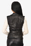 Isabel Marant Black Leather Biker Vest Size 1