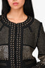 Isabel Marant Black Wool Studded 'Jayna' Evening Jacket Size 36