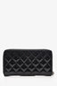 Pre-Loved Chanel™ 2015/16 Black Patent Leather Quilted CC Long Zip Wallet