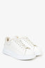 Alexander McQueen White Leather Sherpa Lined Chunky Sneakers Size 41