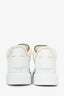 Alexander McQueen White Leather Sherpa Lined Chunky Sneakers Size 41