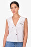 Miu Miu 2024 White Sailor Collar Top Size 36