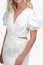 Amur White Linen Cut-Out Midi Dress Size 4