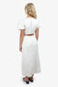 Amur White Linen Cut-Out Midi Dress Size 4