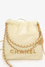 Pre-Loved Chanel™ 2023 Yellow Lambskin Mini 22 Hobo Bag