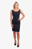 Loro Piana Black Wool/Silk Sleeveless Mini Dress Size 42