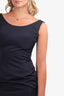 Loro Piana Black Wool/Silk Sleeveless Mini Dress Size 42