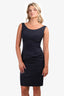 Loro Piana Black Wool/Silk Sleeveless Mini Dress Size 42