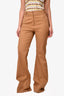 Nili Lotan Tan Flare Leg Trousers Size 6