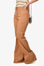 Nili Lotan Tan Flare Leg Trousers Size 6